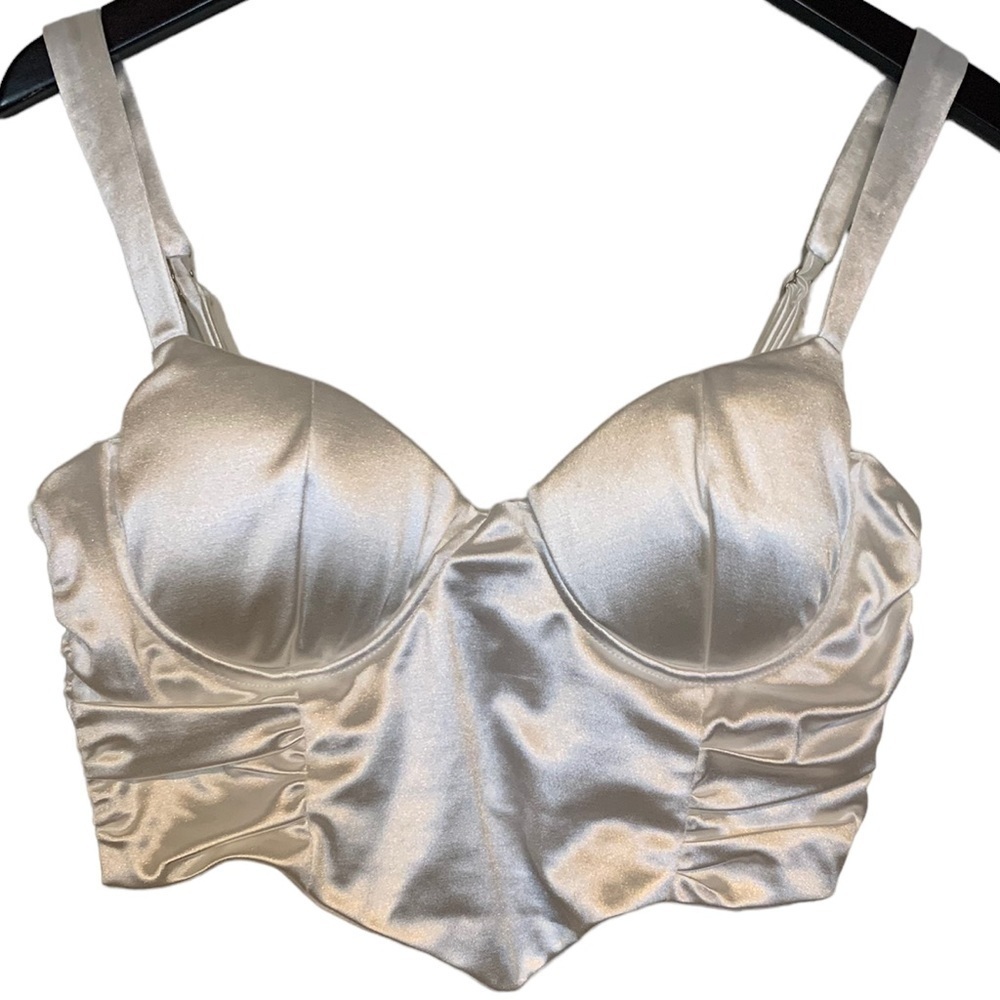 Better Be Ciara Satin Corset Crop Top